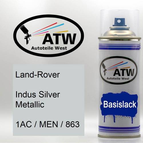 Land-Rover, Indus Silver Metallic, 1AC / MEN / 863: 400ml Sprühdose, von ATW Autoteile West.